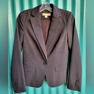 Michael Korss Black Suit Jacket Lined  Long Sleeves Size 2
